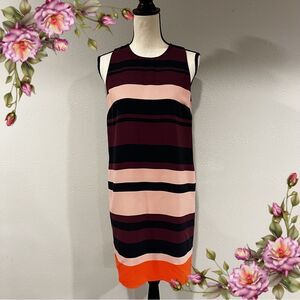 Ann Taylor striped midi sleeveless dress